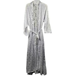Miss Dior‎ Robe White Jacquard Lace Trim Vintage Lingerie Womens M/L